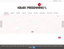 Tablet Screenshot of kibaek-presenning.dk